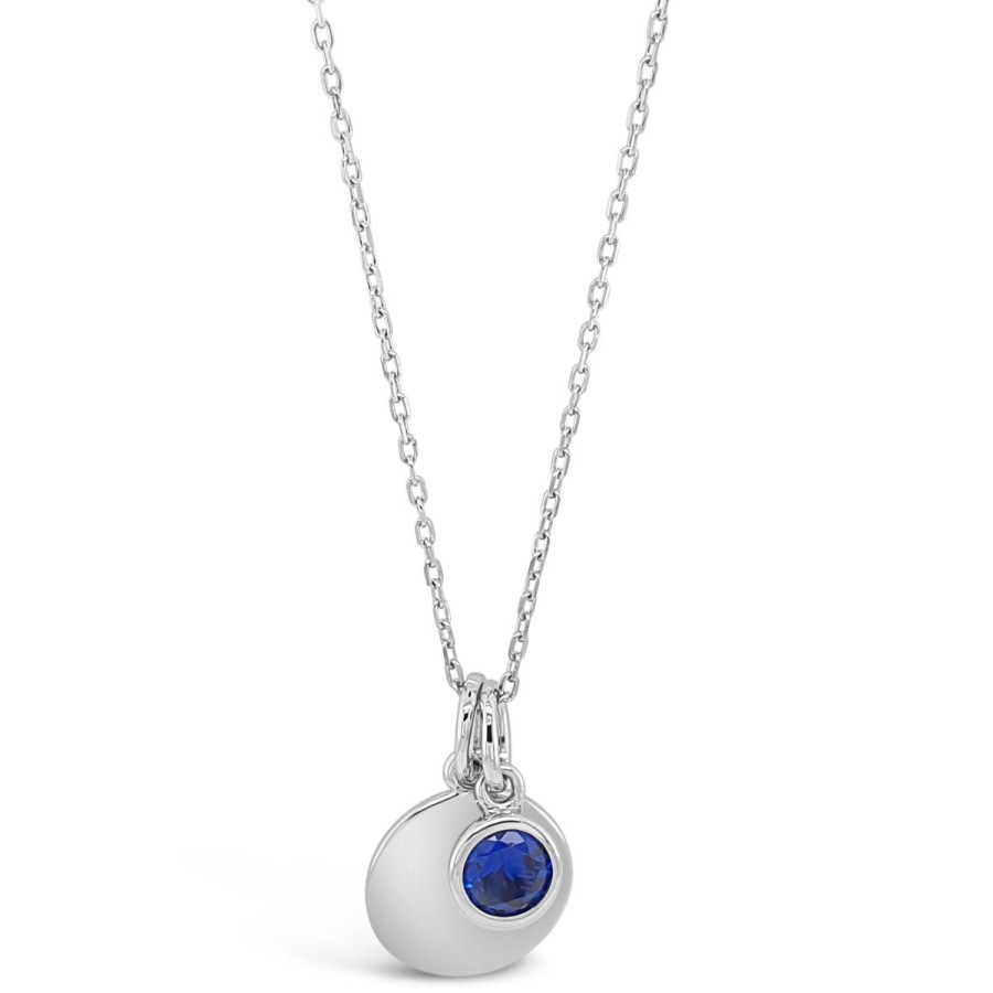 Absolute Absolute Sterling Silver Birthstone Necklace - September Clearance