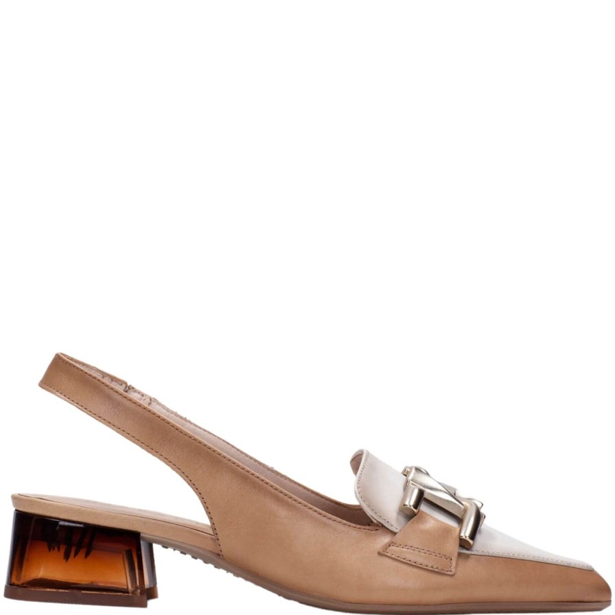 Hispanitas Hispanitas Nude Leather Sling Back Shoes Best