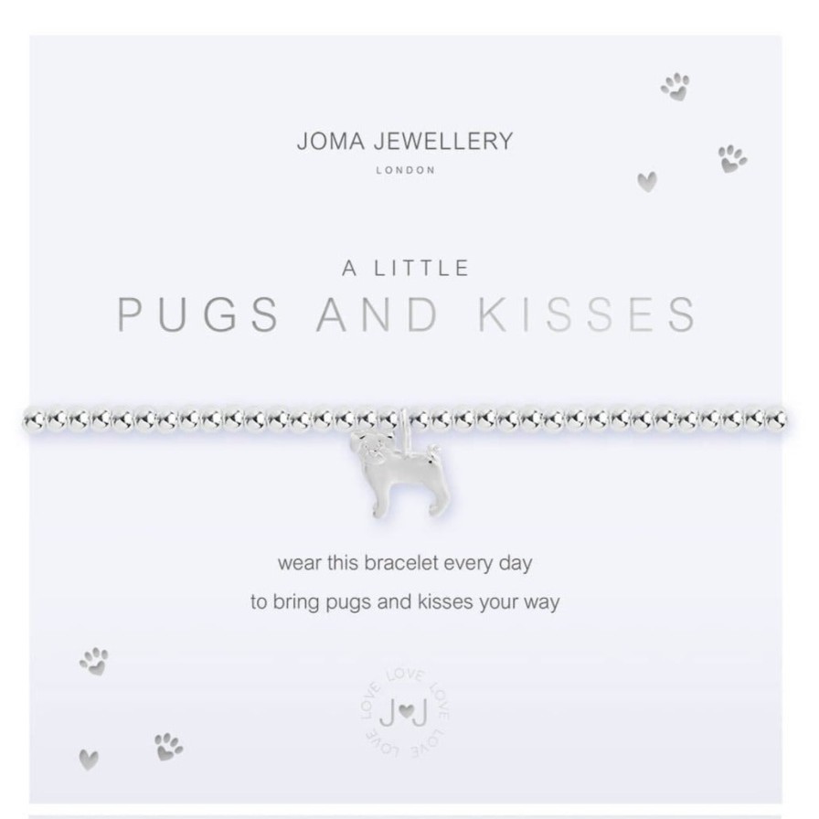 Joma Joma Pugs & Kisses Bracelet New