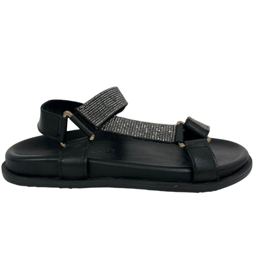 Adesso Adesso Indie Diamante Sandals - Black Clearance