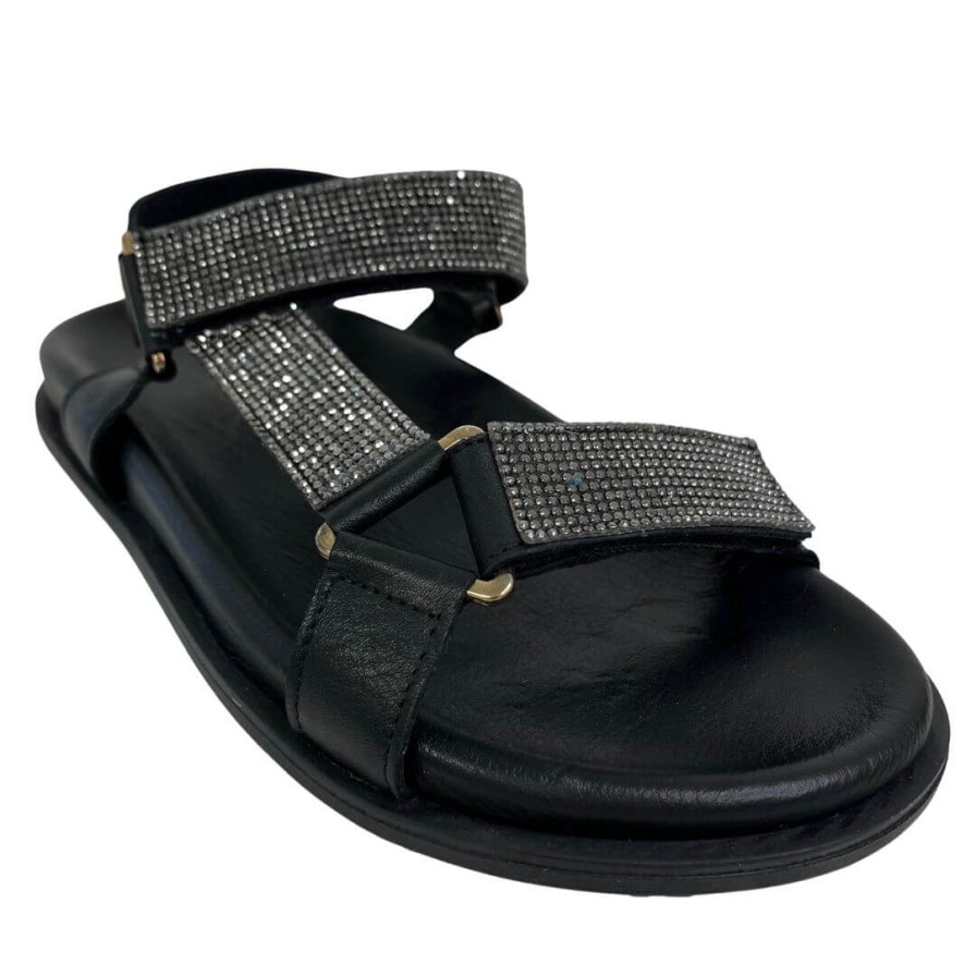 Adesso Adesso Indie Diamante Sandals - Black Clearance