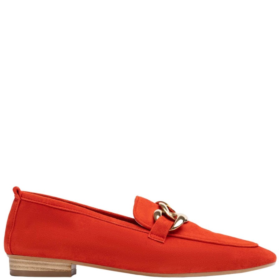 Unisa Unisa Buyo Red Suede Leather Loafers Clearance