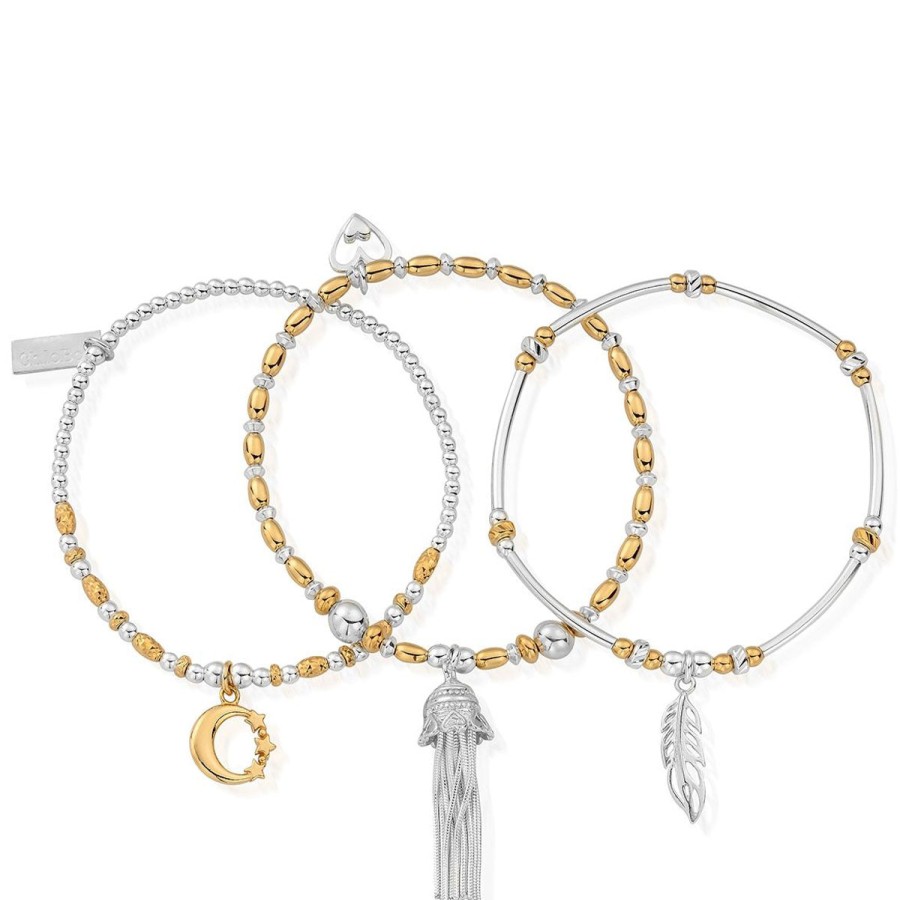 ChloBo Chlobo Gold & Silver Bracelet Set New