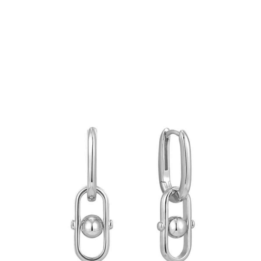 Ania Haie Ania Haie Spaced Out Silver Orb Link Drop Earrings Hot