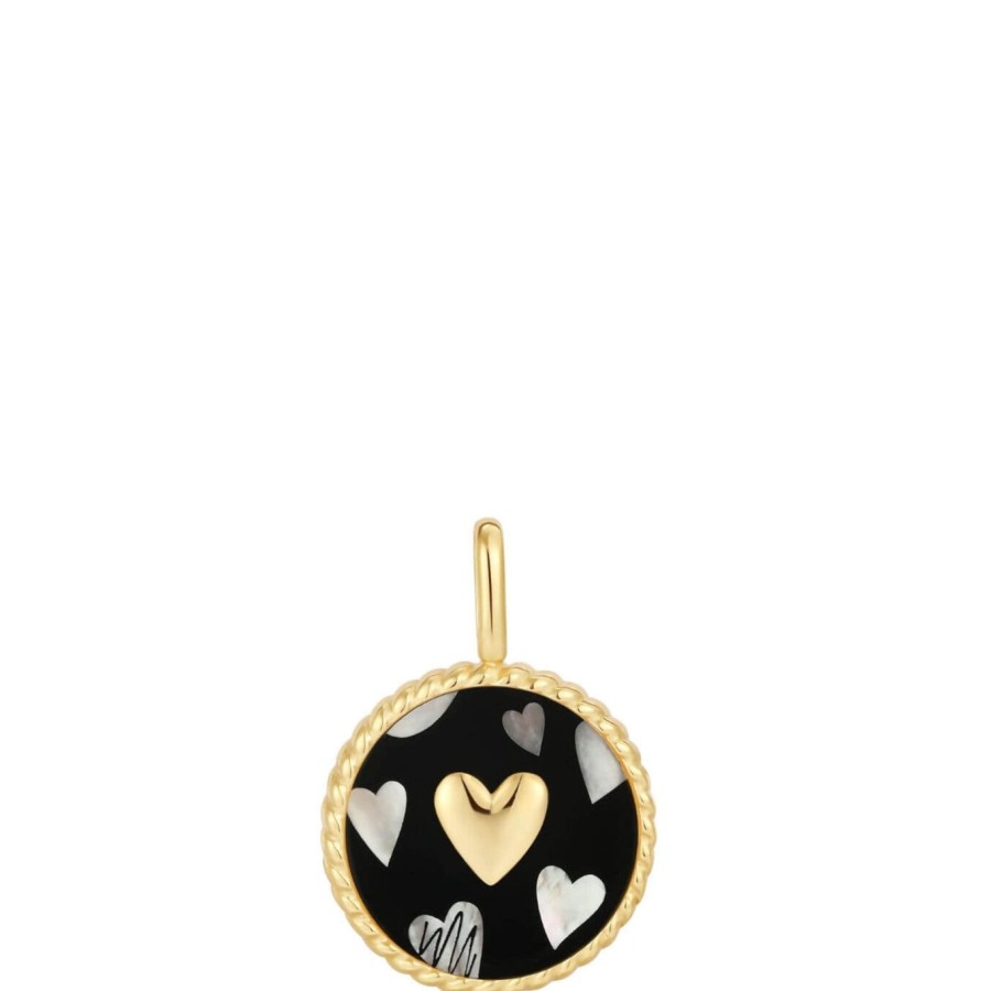 Ania Haie Pop Charm Ania Haie Pop Charms Gold Heart Black Enamel Charm Online