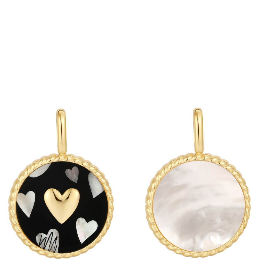 Ania Haie Pop Charm Ania Haie Pop Charms Gold Heart Black Enamel Charm Online