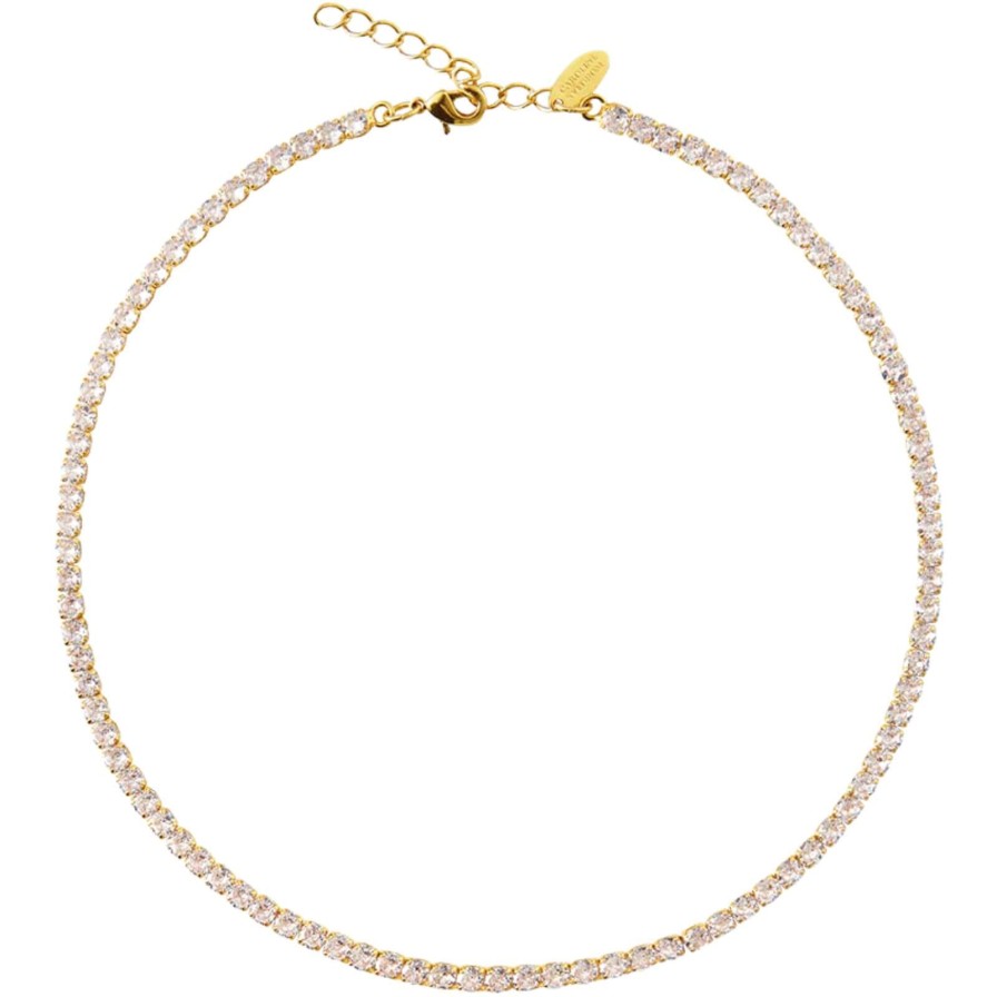 Caroline Svedbom Caroline Svedbom Gold Zara Necklace - Clear Crystal Clearance