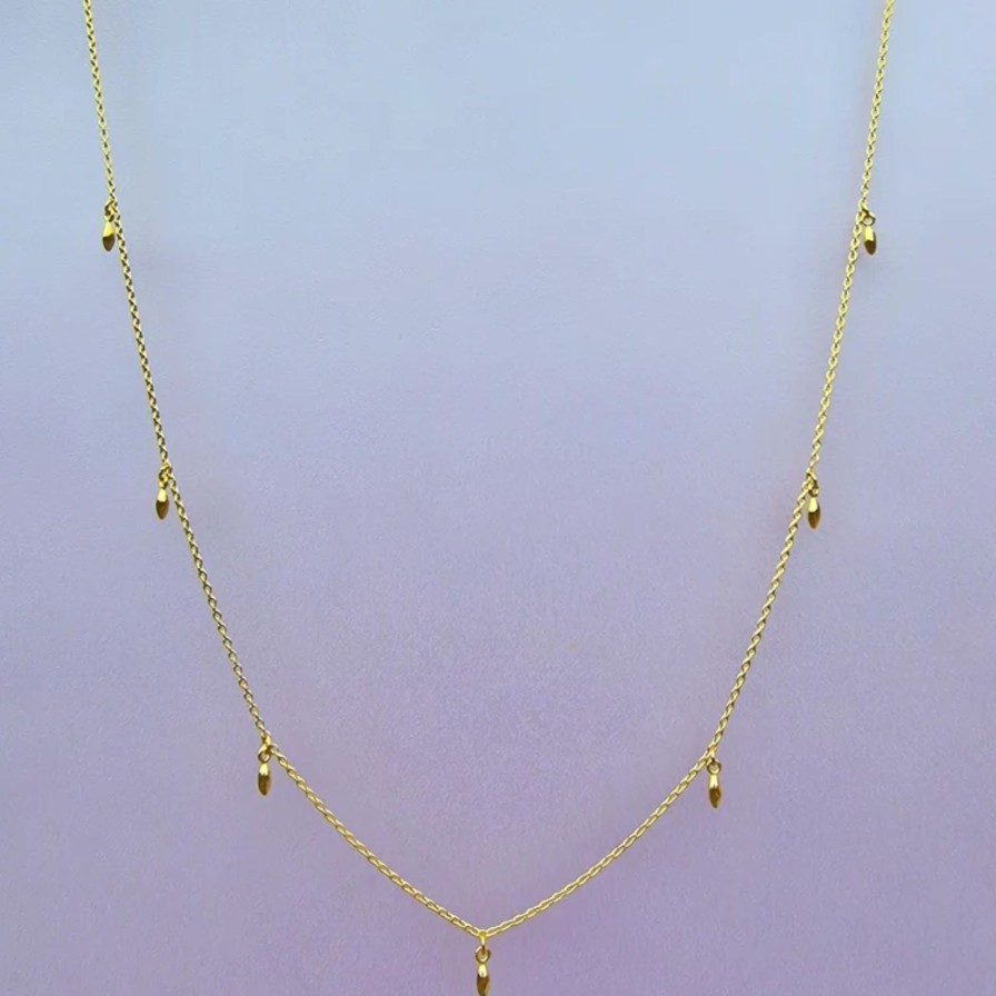 Vurchoo Vurchoo Cambodia Gold Rice Grain Necklace New