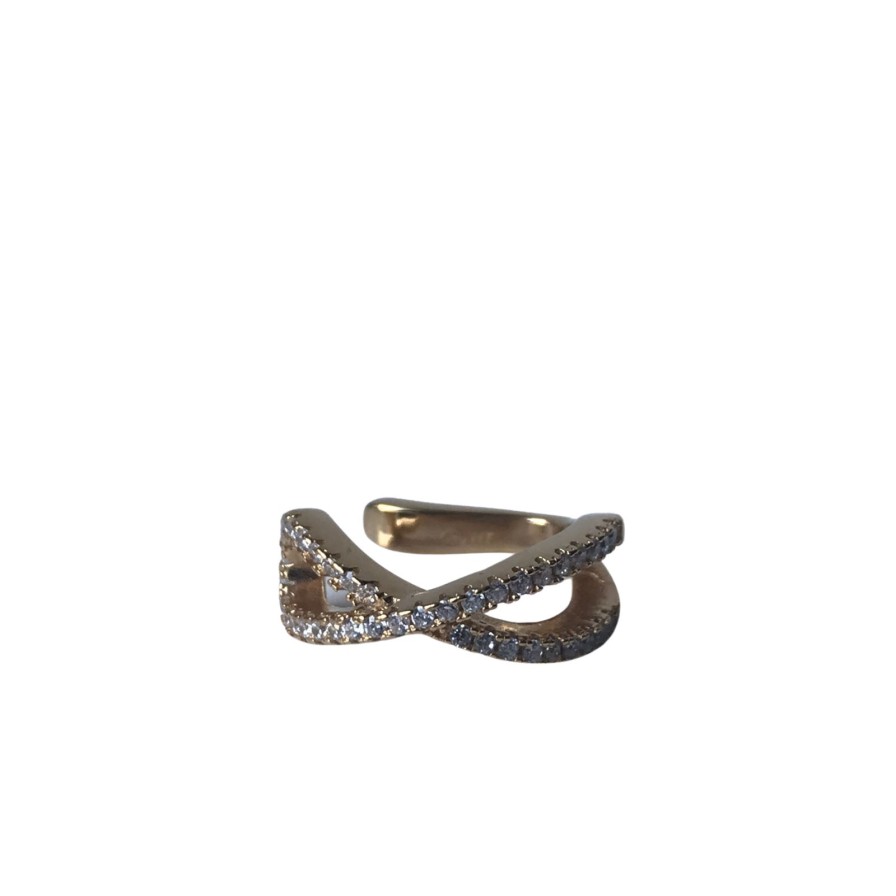 Rebecca Rebecca Gold Crossover Cuff Clearance