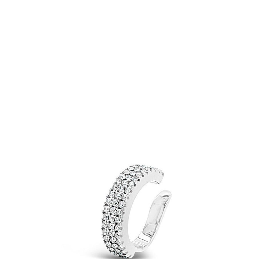 Absolute Absolute Silver Chunky Pave Cuff Hot