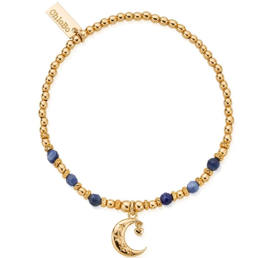 ChloBo Chlobo Love By The Moon Sodalite Bracelet - Gold Online