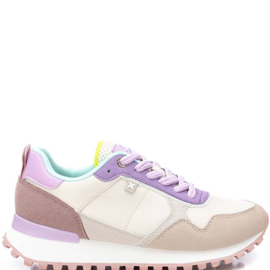 XTI Xti Beige & Purple Retro Sneakers Online