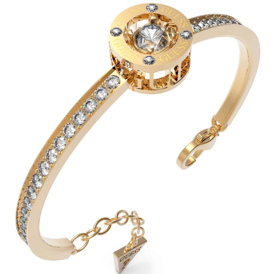 Guess Guess Gold Solitaire Crystal Bangle Clearance