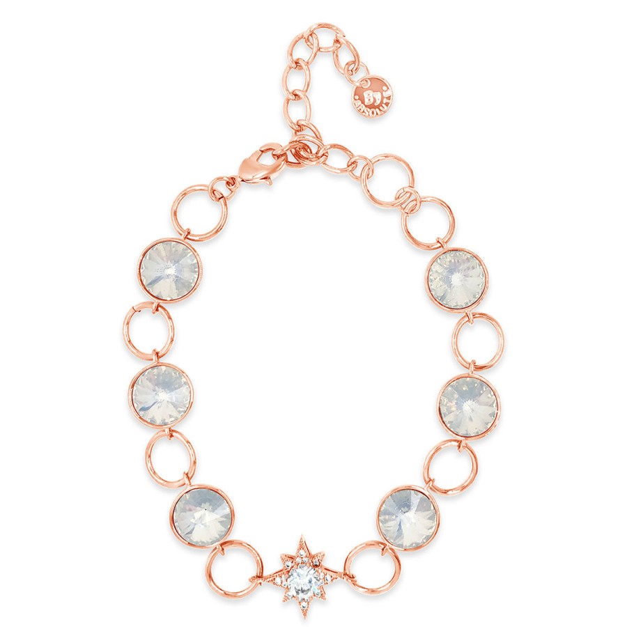 Absolute Absolute Rose Gold & White Opal Star Bracelet Wholesale