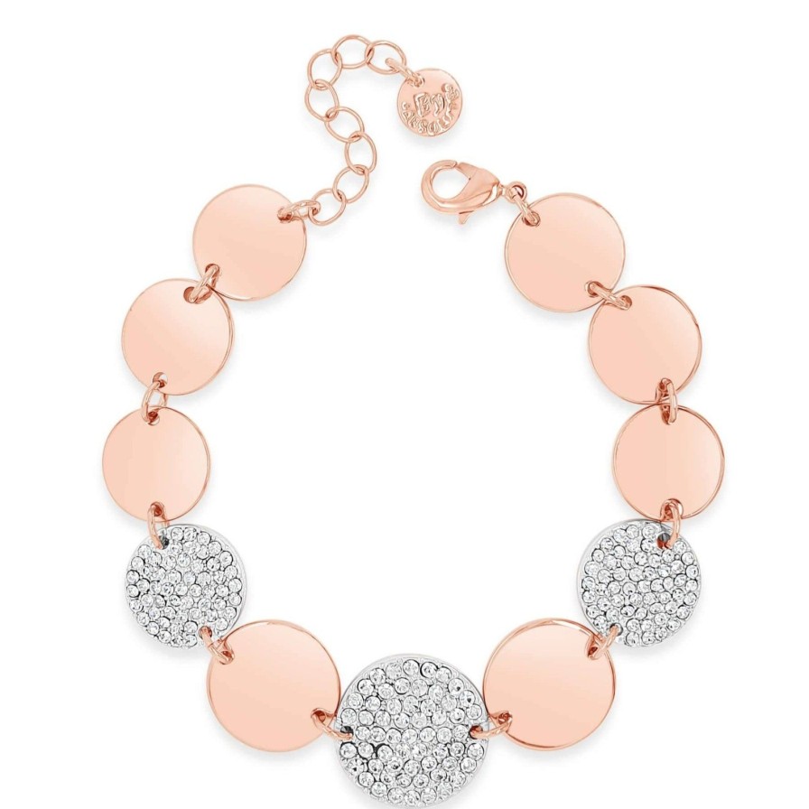 Absolute Absolute Rose Gold Glam Disc Bracelet Online