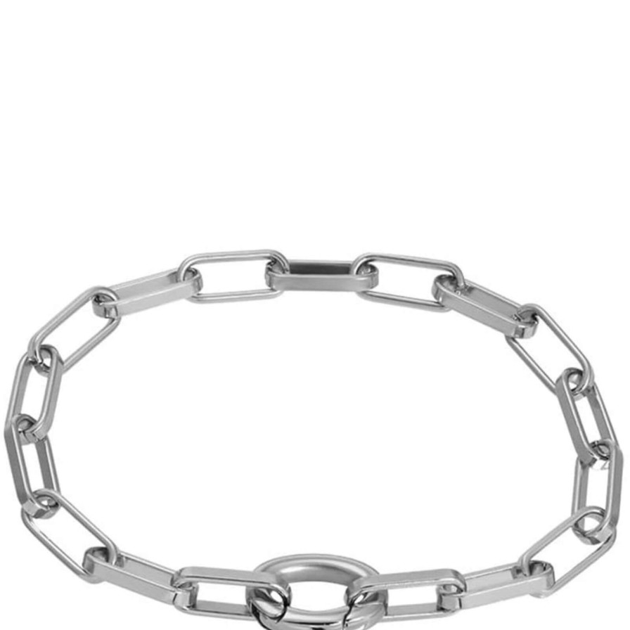 iXXXi Ixxxi Chunky Rectangle Link Bracelet - Silver New