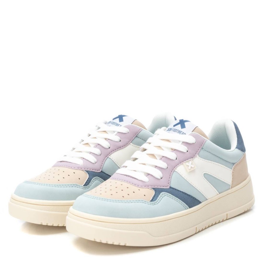 XTI Xti Blue & Lilac Vintage Dunk Sneakers New