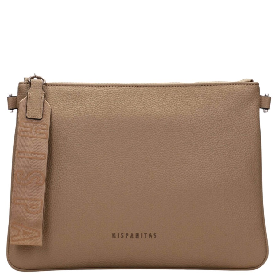 Hispanitas Hispanitas Tan Leather Clutch/Crossbody Bag Wholesale