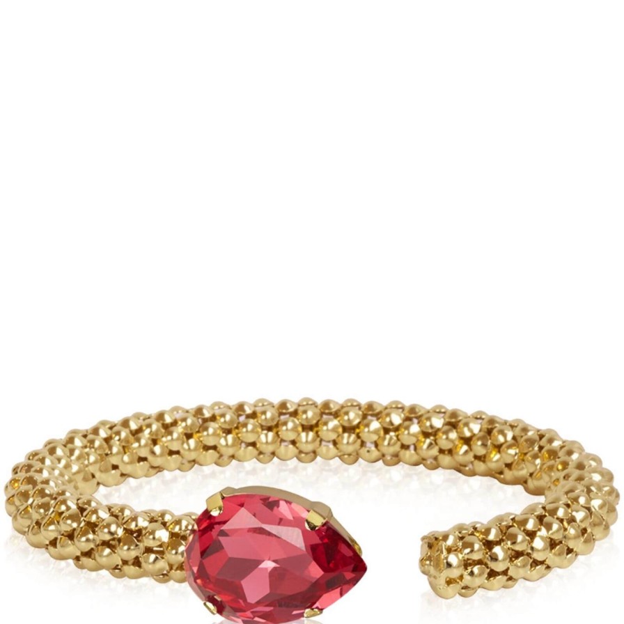 Caroline Svedbom Caroline Svedbom Gold Classic Rope Bangle - Mulberry Red New