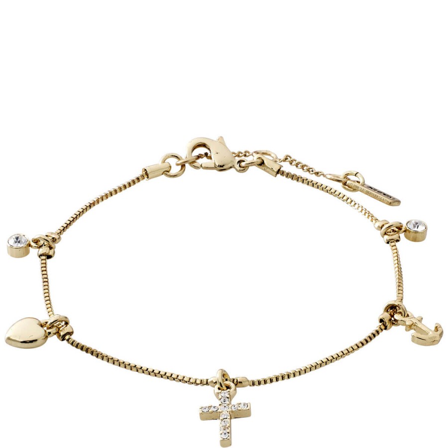 Pilgrim Pilgrim Anet Gold Crystal Cross Bracelet Clearance