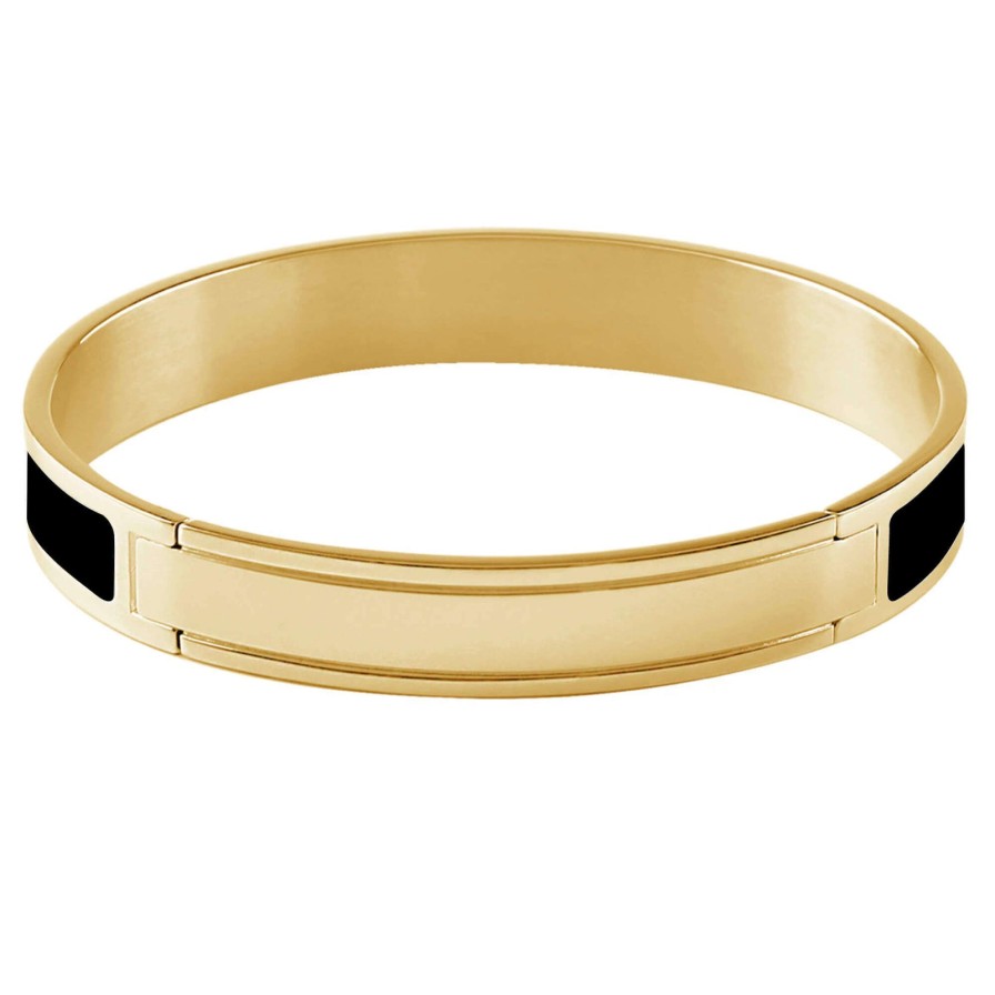 Dyrberg Kern Dyrberg Kern Pennika Gold Bangle - Black Hot