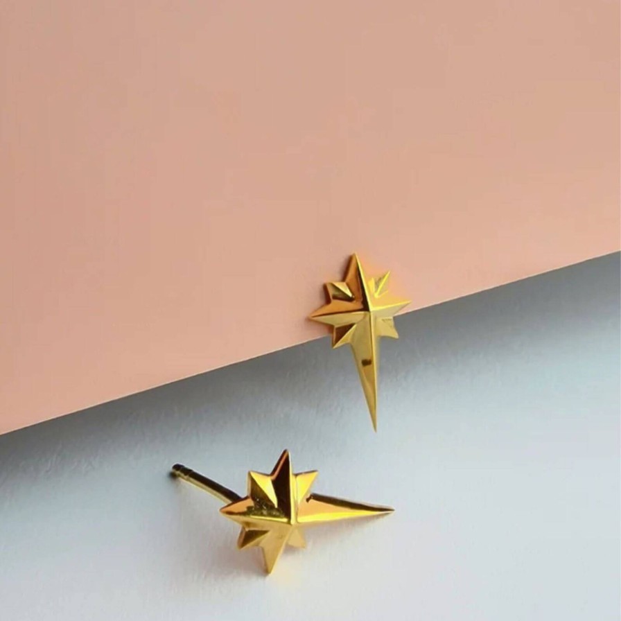 Vurchoo Vurchoo South Africa Gold Rising Star Stud Earrings Best