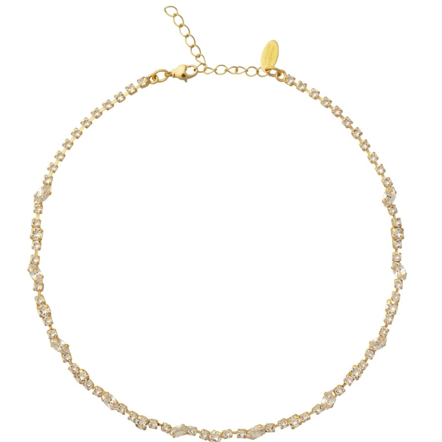 Caroline Svedbom Caroline Svedbom Gold Antonia Necklace - Crystal New