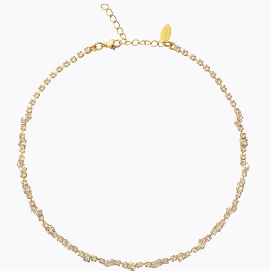 Caroline Svedbom Caroline Svedbom Gold Antonia Necklace - Crystal New