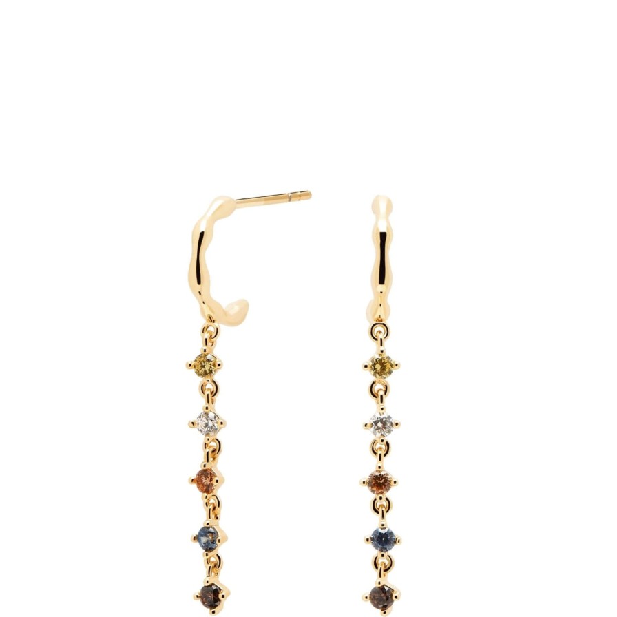 PDPAOLA Pdpaola Gold Sage Small Hoop Earrings Clearance