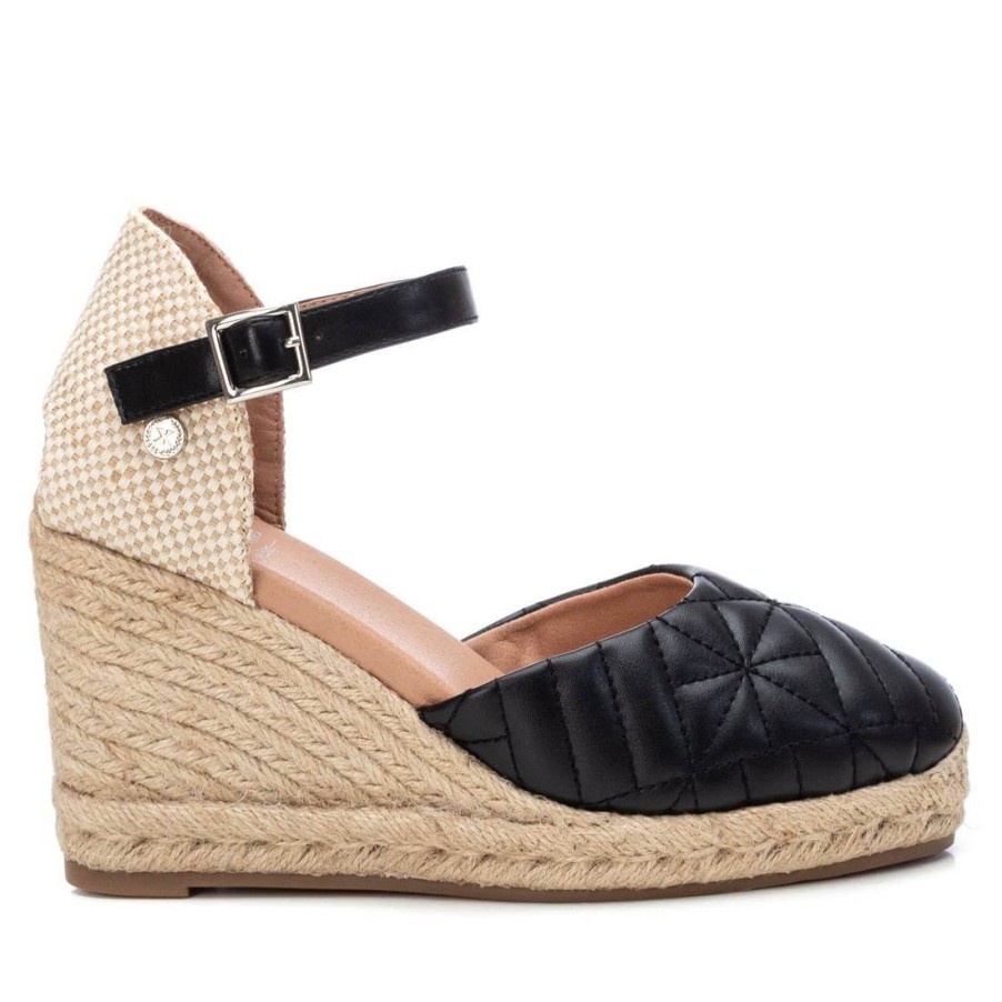 XTI Xti Black Closed Toe Wedge Shoes Clearance