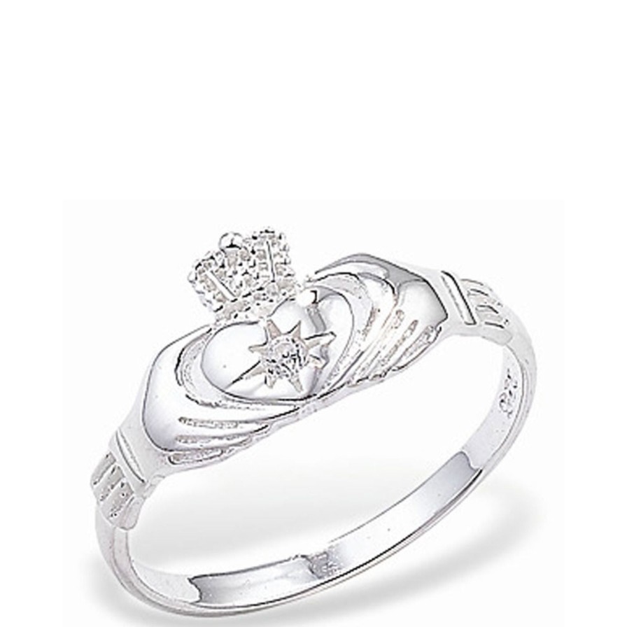 Bejeweled At Soul Sterling Silver Claddagh Cz Heart Ring Wholesale