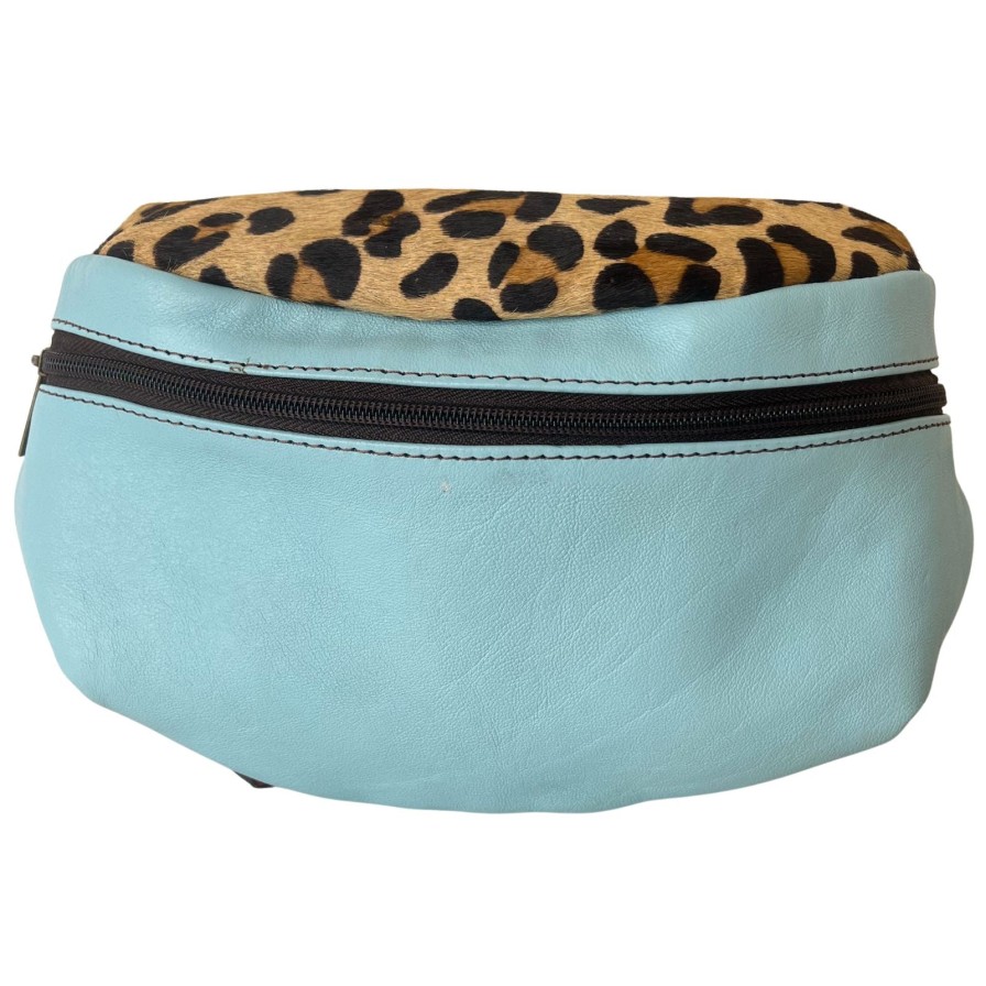 Soruka Soruka Marley Leather Belt Bag - Duckeggblue/Leopard Wholesale