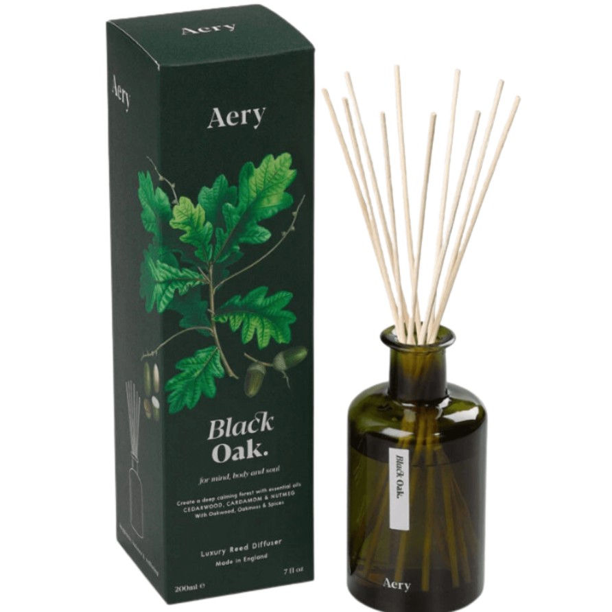 Aery Aery Black Oak Reed Diffuser - Cedarwood Cardamom And Nutmeg New