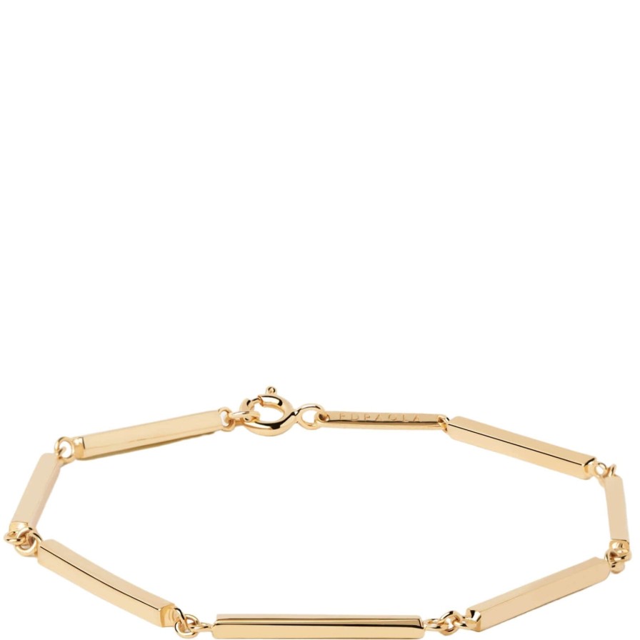 PDPAOLA Pdpaola Gold Bar Chain Bracelet Best