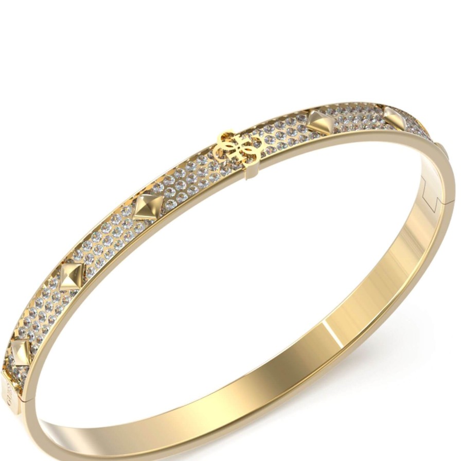 Guess Guess 4G Forever Gold & Crystal Logo Bangle Wholesale