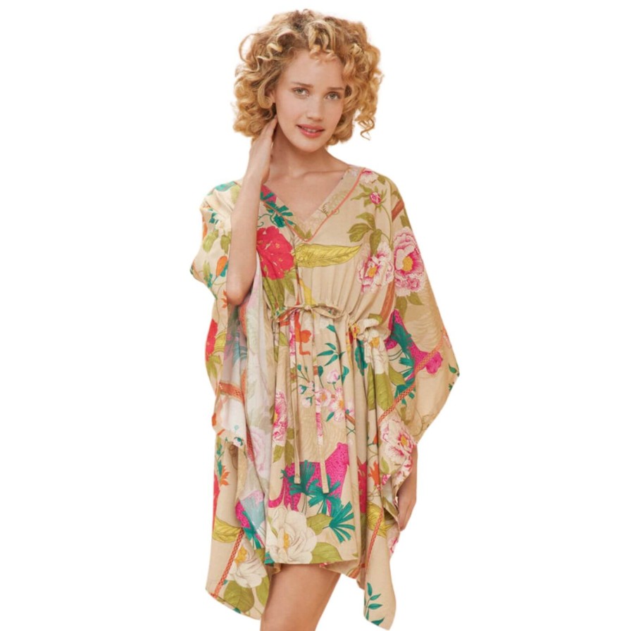 Powder Powder Beach Cover Up - Tropical Flora Hot