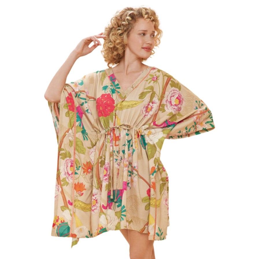 Powder Powder Beach Cover Up - Tropical Flora Hot