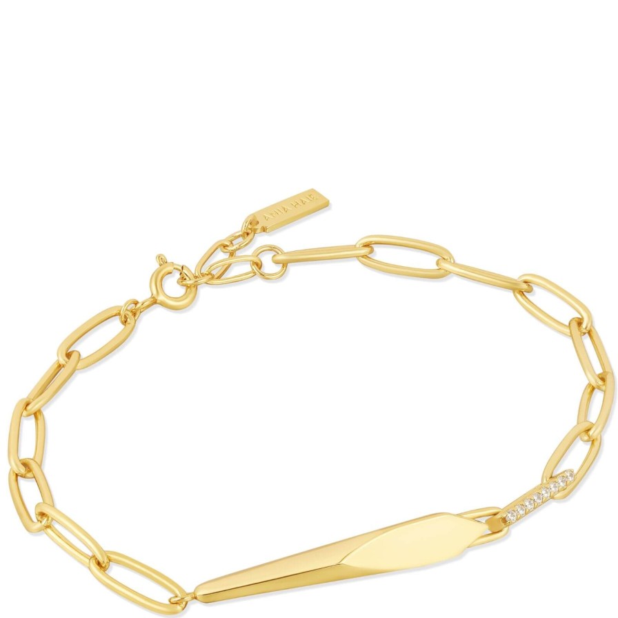 Ania Haie Ania Haie Polished Punk Gold Geometric Chunky Chain Bracelet Clearance