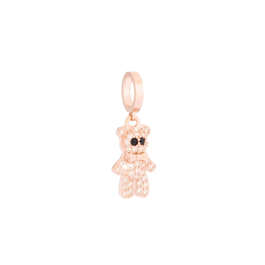 Rebecca My World Rebecca Rose Gold Teddy Bear Charm Wholesale