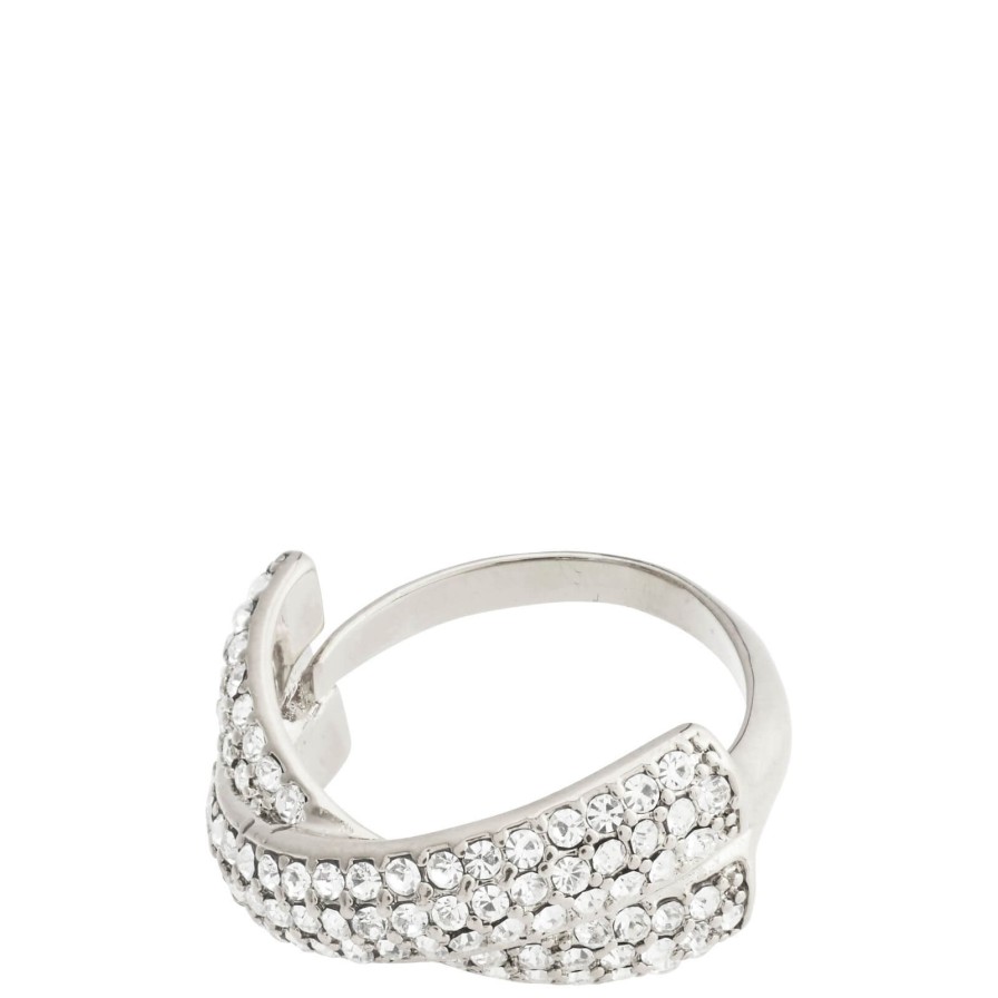 Pilgrim Pilgrim Edtli Silver Crystal Ring Online