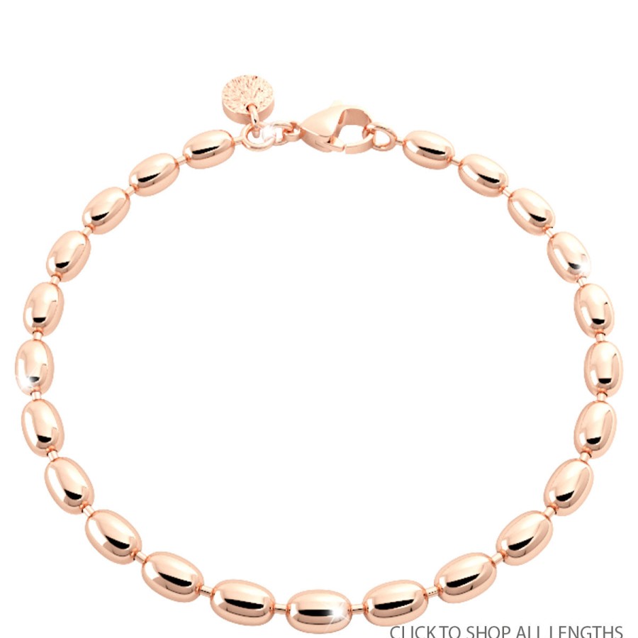 Rebecca My World Rebecca My World Oval Ball Rose Gold Bracelet Clearance