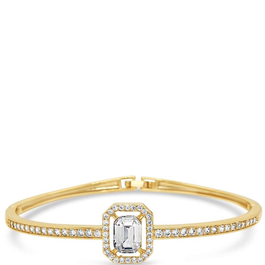 Absolute Absolute Gold & Rectangle White Opal Bangle Best