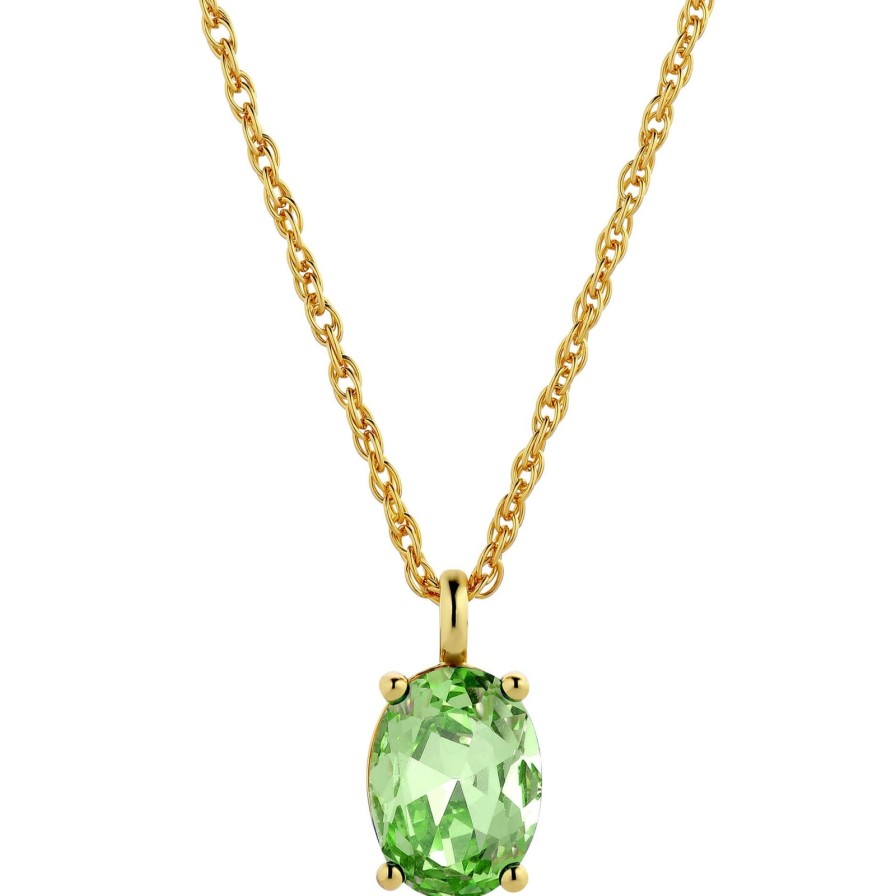 Dyrberg Kern Dyrberg Kern Barga Gold Necklace - Light Green Clearance