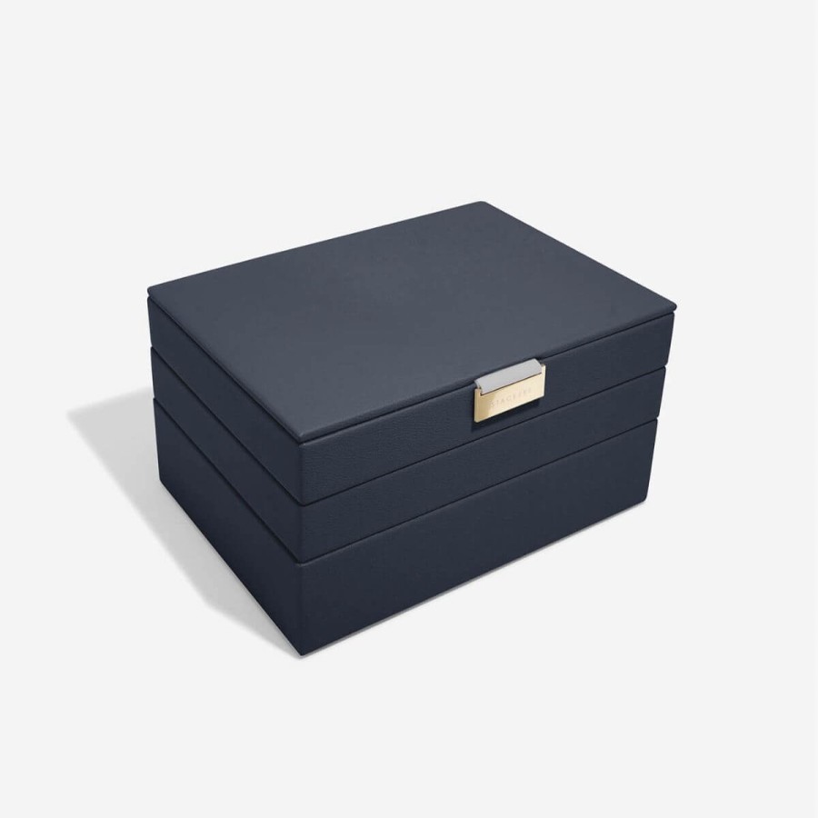 Stackers Stackers Classic Jewellery Box (Set) - Pebble Navy Clearance