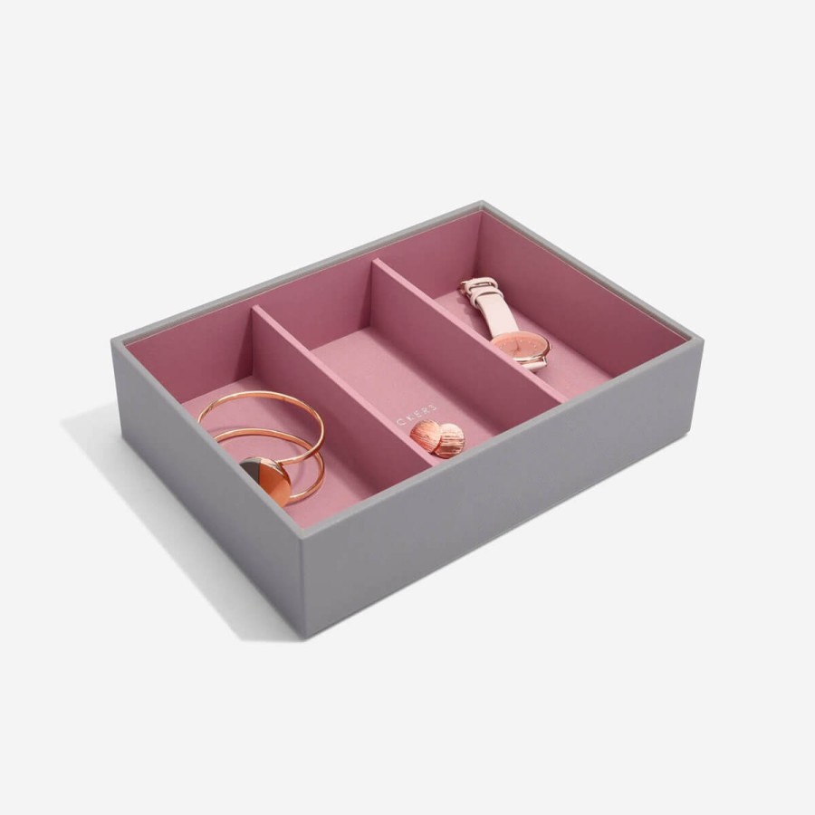 Stackers Stackers Classic Jewellery Box (Watch & Accessory Layer) - Dove Grey Pink Wholesale