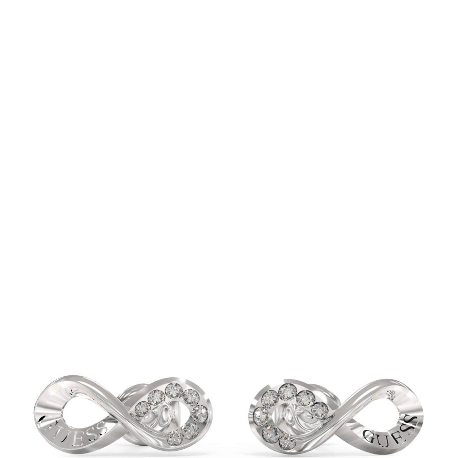 Guess Guess Endless Dream Silver Infinity Stud Earrings Hot