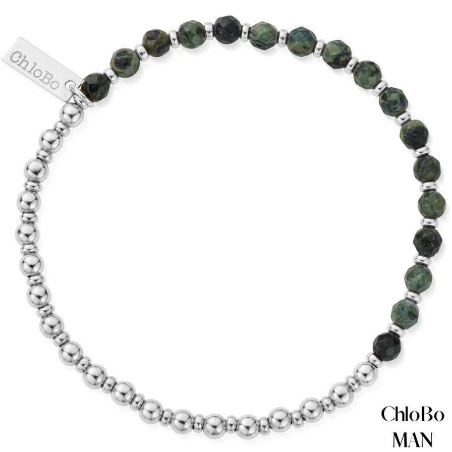 ChloBo MAN Chlobo Man - Kambaba Jasper Half & Half Bracelet New