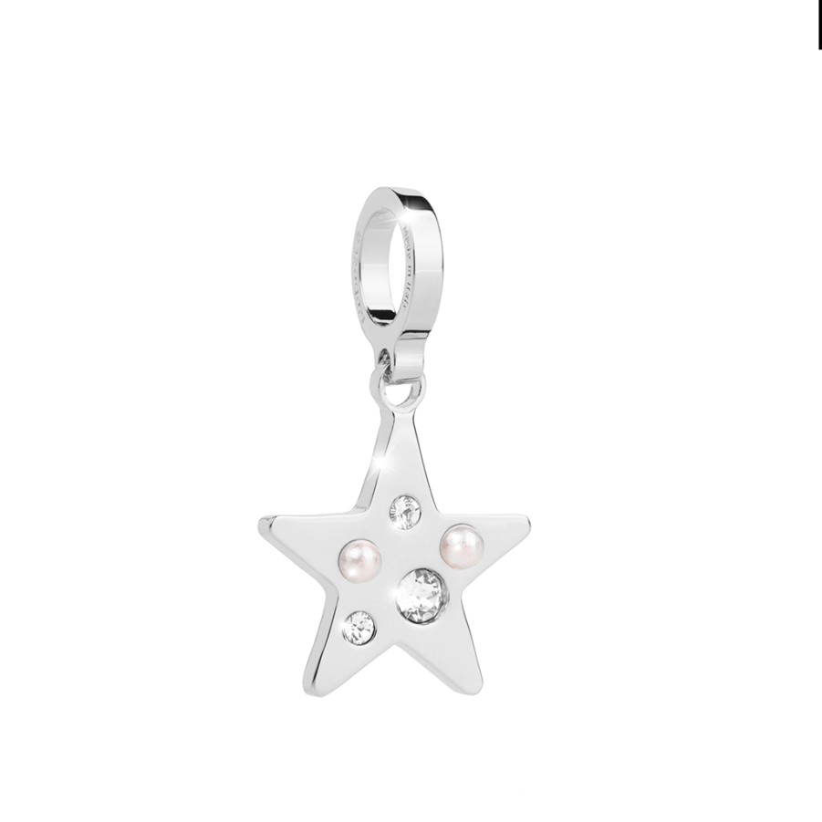 Rebecca My World Rebecca My World Silver Pearl Star Charm Wholesale