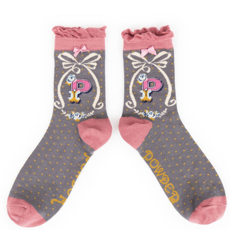 Powder Powder Initial P Ankle Socks Clearance