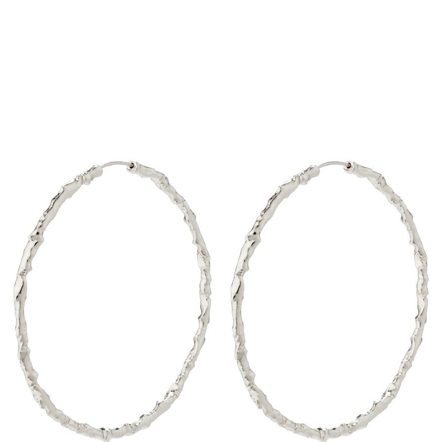 Pilgrim Pilgrim Sun Silver Large Hoop Earrings Wholesale